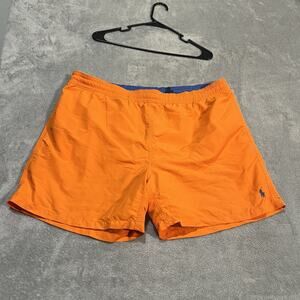 Polo Ralph Lauren Swim Trunks Mens 2XL XXL Orange Small Logo Lined Bathing Suit